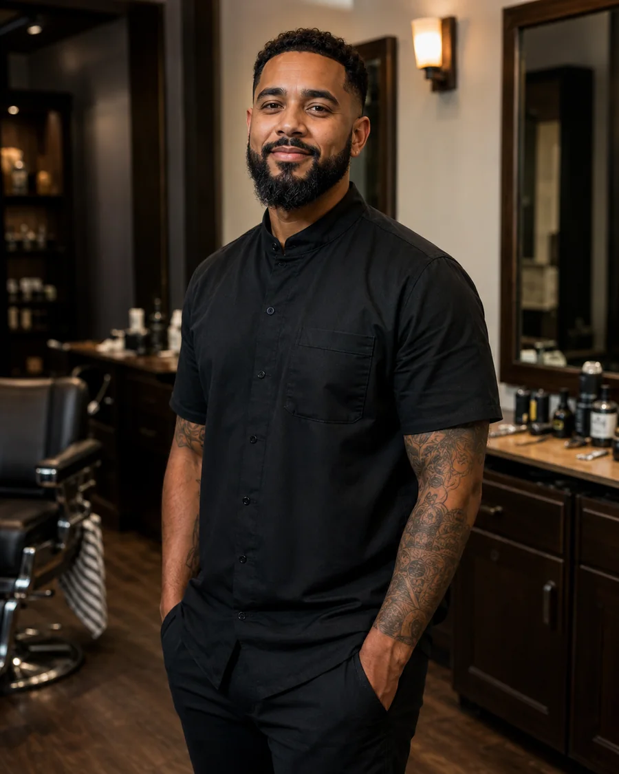 Marcus Reed, a barber at Northline Barber Co.